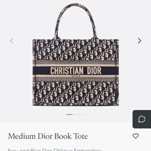 Dior book tote medium